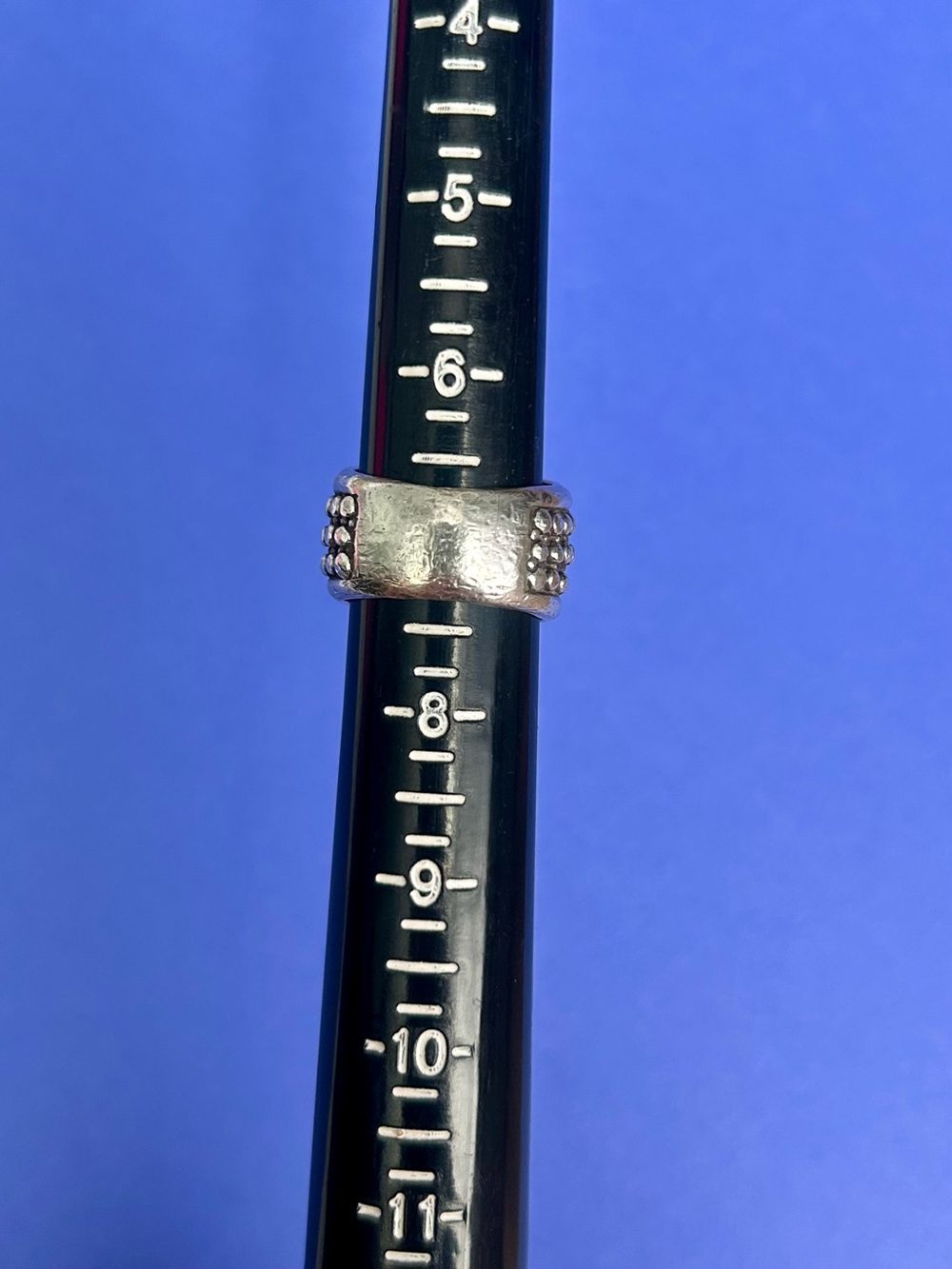 1980’s 3-Row Beaded Sterling Silver Ring Heavy Wide Cigar Band Size 7 Vintage! - Picture 14 of 14